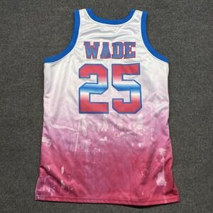 Dwayne Wade Headgear Classics Embroidered Harold Richards High Jersey XL